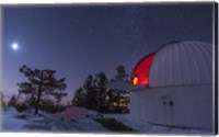 Framed Moonlight Illuminates the Schulman Telescope on Mount Lemmon