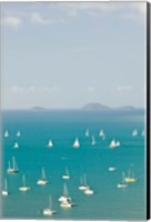 Framed Australia, Queensland, Whitsunday, Airlie, Sailboats