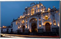 Framed Cathedral in Square, Antigua, Guatemala