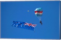 Framed RNZAF Sky Diving, New Zealand flag, Warbirds over Wanaka, South Island New Zealand