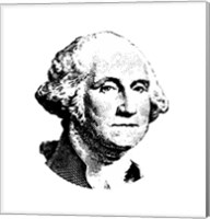 Framed Vector Potrait of George Washington