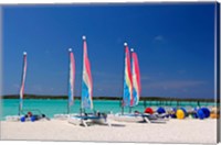 Framed Sailing rentals, Beach, Castaway Cay, Bahamas, Caribbean