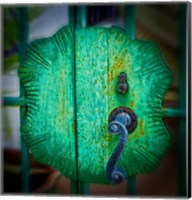 Framed Iron Gate Door Handle in Road Town, Tortola, British Virgin Islands