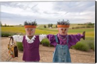 Framed Scarecrows at a lavendar farm in SE Washington