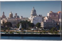 Framed Cuba, Havana, Elevated City View