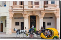 Framed Horse cart, historic center, Havana, UNESCO World Heritage site, Cuba