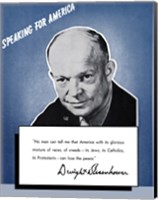 Framed Speaking for America - Dwight Eisenhower