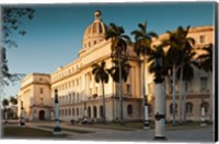 Framed Cuba, Havana, Capitol Building, sunset