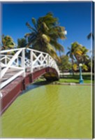 Framed Cuba, Matanzas, Varadero, Parque Josone park bridge