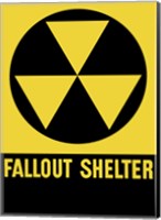 Framed Fallout Shelter Sign