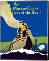 Framed Join the U.S. Marines - Soldiers of the Sea