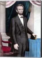 Framed President Abraham Lincoln -Civil War Era (color)