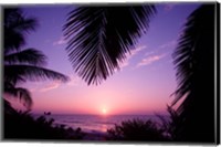 Framed Sunset, Cayman Brac, Cayman Islands, Caribbean