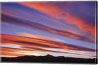 Framed Canada, Alberta, Burmis sunset over the Canadian Rocky Mountains
