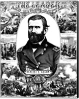 Framed Ulysses S Grant in Military Uniform