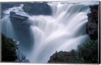 Framed Athabasca Falls in Jasper National Park, Canada