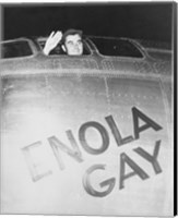 Framed Colonel Paul Tibbets on the Enola Gay