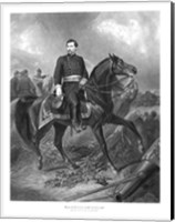 Framed Union General George McClellan on Horseback
