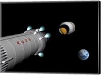Framed Phobos Mission Rocket Releases Spent Propellant Stage