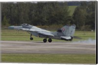 Framed Slovak Air Force MiG-29AS Fulcrum Landing on the Runway