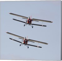 Framed Two Antonov An-2 bi-planes in Formation Over Czech Republic