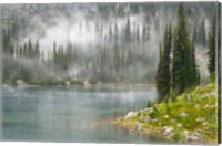 Framed Fog and Rain on Lake Eva, Revelstoke National Park, British Columbia, Canada