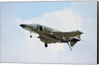 Framed F-4 Phantom in Flight over Houston, Texas