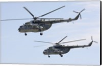 Framed Mil Mi-17 Helicopters of the Czech Air Force