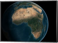 Framed Full Earth from Space Above the African Continent