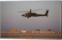 Framed AH-64D Apache Longbow Block III Flies by the Control Tower on Camp Speicher