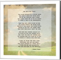 Framed Robert Frost Road Less Traveled Poem
