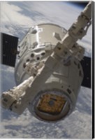 Framed SpaceX Dragon Commercial Cargo Craft during Grappling Operations with Canadarm2