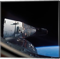 Framed Gemini 7 Spacecraft in Earth Orbit
