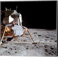 Framed View of the Apollo 14 Lunar Module on the Moon
