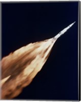 Framed Apollo 6 spacecraft Leaves a Fiery Trail in the Sky after Launch