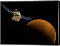 Framed Artist's Concept of NASA's MAVEN Spacecraft