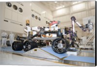 Framed Curiosity Rover in the Testing Facility