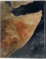 Framed Satellite View of the Horn of Africa
