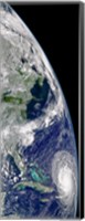 Framed View of Hurricane Frances on a Partial view of Earth