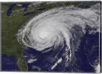 Framed Satellite View of Hurricane Irene