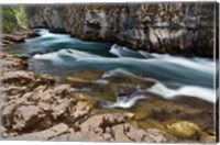 Framed Maligne River, Maligne Canyon, Jasper NP, Canada