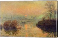 Framed Sun Setting over the Seine at Lavacourt. Winter Effect, 1880