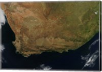 Framed Satellite view of South Africa