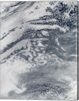 Framed Satellite View of Pacific Ocean