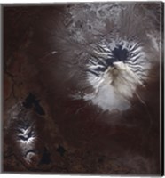 Framed Ash Stains on Russia's Shiveluch Volcano's Slopes