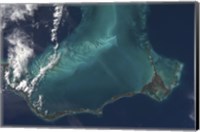 Framed Bahamas' Lengthy Narrow Eleuthra Island