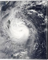 Framed Typhoon Mirinae Heading West toward the Philippines