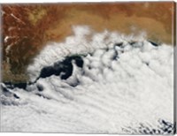 Framed Unusual Cloud Formations Crowd the Coastline of Australia