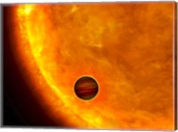 Framed Jupiter-Sized Planet Passing in Front of its Parent Star