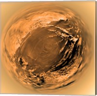 Framed Fish-Eye View of Titan's Surface